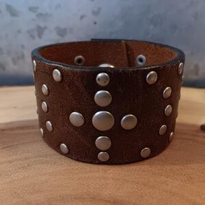 Upycycled Leather Belt Bracelet